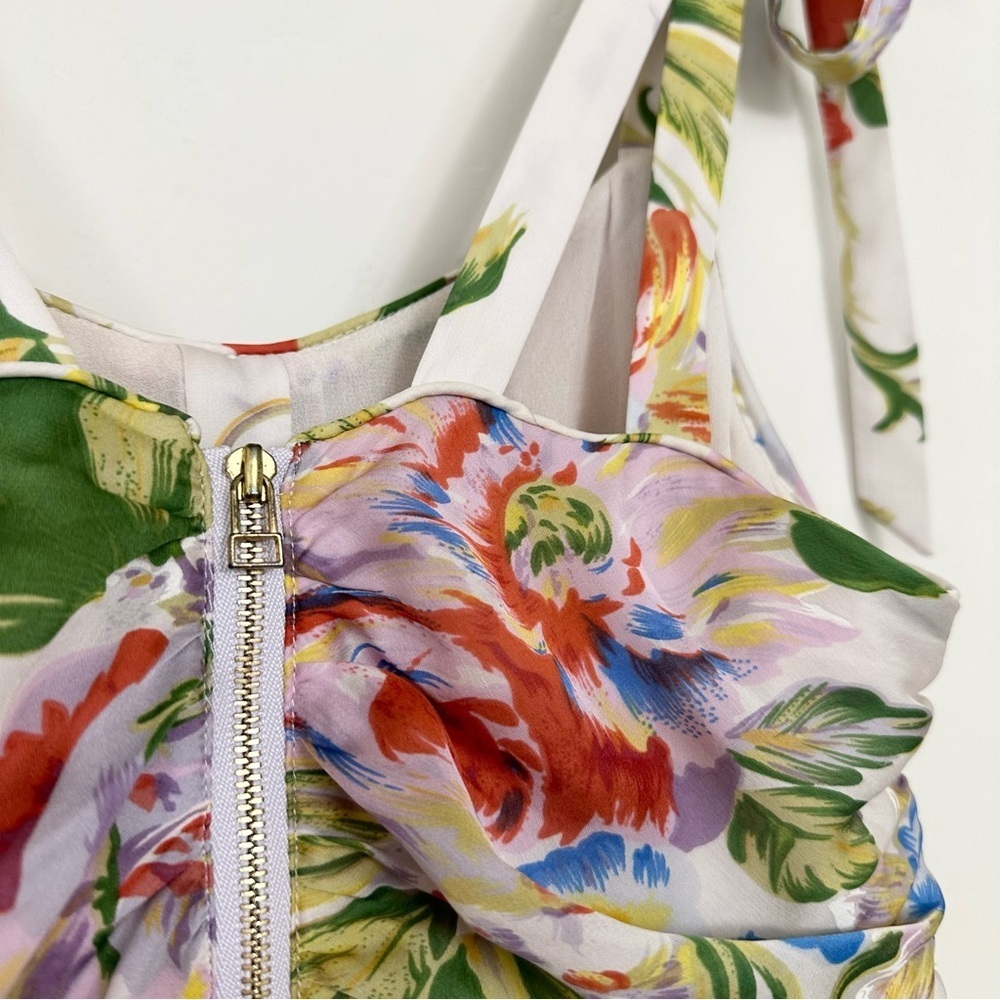 Anthro LEIFSDOTTIR Summer Twilight Floral Silk Dress - Picture 11 of 15